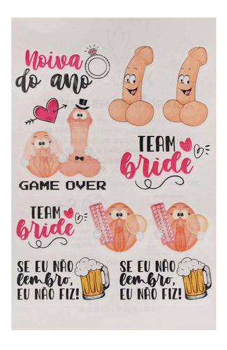 Imagem 4 de 4 de Tatuagem Temporária Despedida De Solteiro 10 X 15cm Sedux