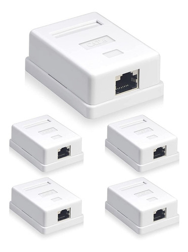 Packs 5 Rosetas Sobrepuestas Rj45 Cat5e