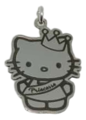 Collar De Hello Kitty Grande A Laser Plata 925 + Cajita B54