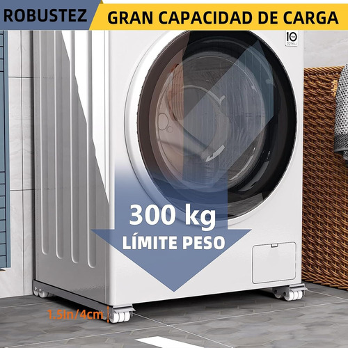 Base Soporte Ajustable Con Giratorias Ruedas Para Lavadora