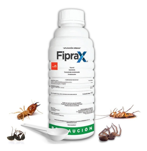 Insecticida Cucarachas Termitas Hormigas Chinches Fiprax 1 L