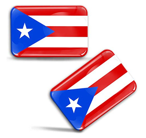 2 X 3d Bandera Nacional De Puerto Rico Calcomanías Abo...