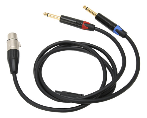 Cable Hembra Doble De 6,35 Mm A Xlr Para Micrófono, Chapado