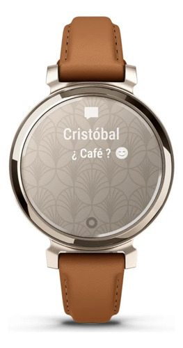 Reloj Garmin Lily 2 Classic Cream Gold Correa Cuero Color De La Correa Cuero Canela Diseño De La Correa Piel