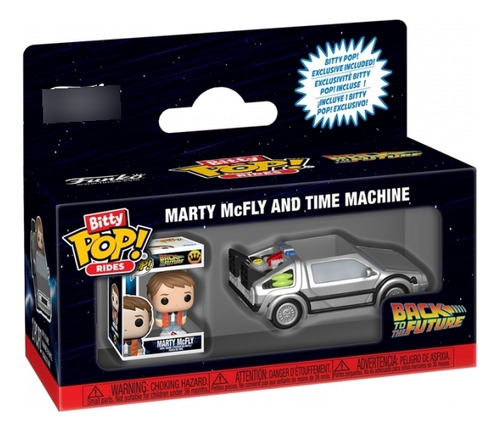 Funko Bitty Pop Rides: Volver Al Futuro - Delorean Con Marty