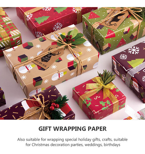 Papel De Envolver Kraft De Navidad Papel De Regalo De Navida