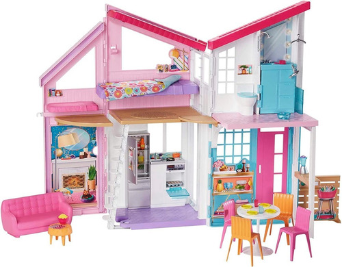 Casa Barbie Malibú De Mattel 2 Pisos 61 Cm 25 Accesorios