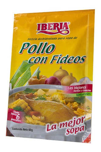 Sopa De Pollo Con Fideos Iberia 60g X12 Oficinatuya