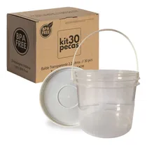 Comprar Balde 2.2l Transparente Para Pinturas E Reformas 30 Pçs