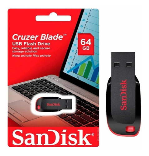 Pendrive 64gb Sandisk Usb Almacenamiento Pc Laptop Computad