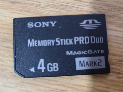 Cartão De Memória Câmera Sony Cybershot Memory Stick Pro 4gb (Usado)