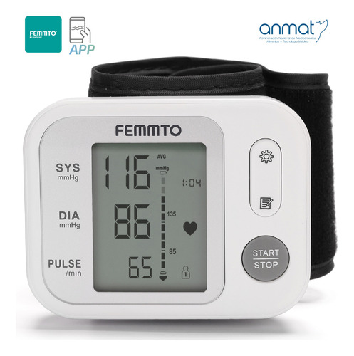 Monitor de Presion Arterial Medidor tensiometro digital Muñeca Femmto