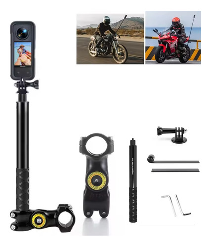 Soporte Retráctil Para Cámara De Motocicleta Selfie Stick