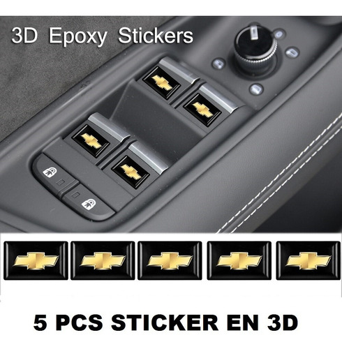 Chevrolet Aveo Sail Beat Joy Onix Tracker Sticker 3d. X5 Pcs