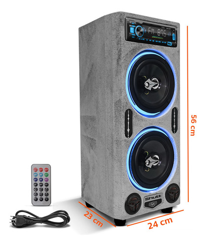 Caixa Som Bob Amplificada Residencial Shutt 520w Player Bt