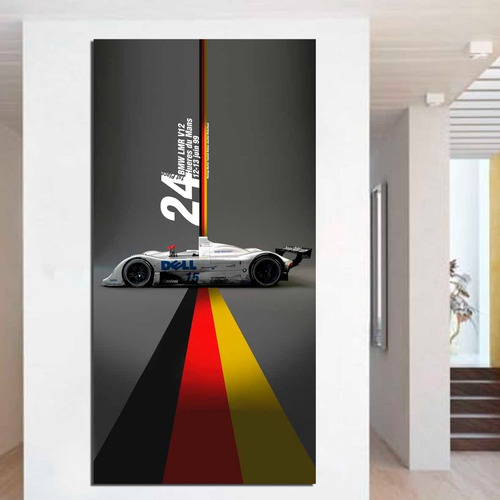 Cuadro Mural Autos Bmw Le Mans Alemania (120 X 60 Cm)