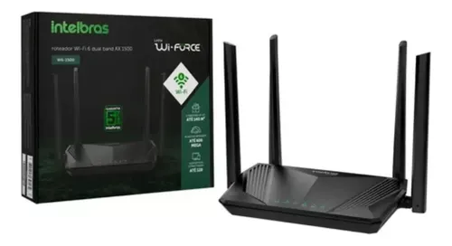 Roteador Wifi 6 Dual Band Mesh Gigabit Intelbras W6-1500 Pto Cor ...