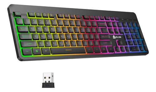 Teclado Inalambrico Recargable Klim Light V2 Diseño