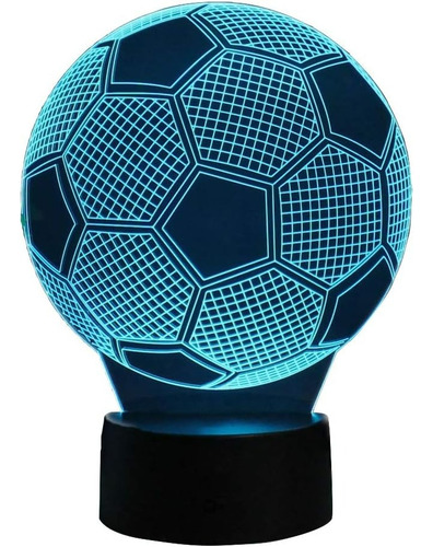Lampara Ilusión 3d Balón De Fútbol,led Touch Luz De Noche