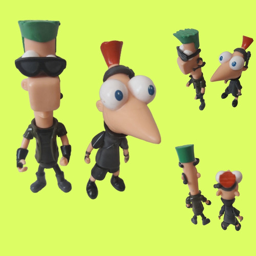 Phineas Y Fer Figuras A Travez De La Segunda Dimensión 10cm (Usado)