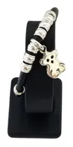 Comprar Pulsera Con Cuero Y Dije Modelo Oso En Plata Ley 950