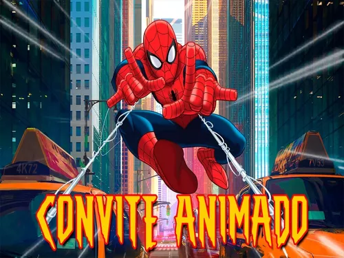 Convite Virtual Animado Homem Aranha (SpiderMan) 