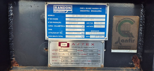 Caçamba Randon 2014/15 4 Eixos/ 45m3/ Sem Pneus 3f27