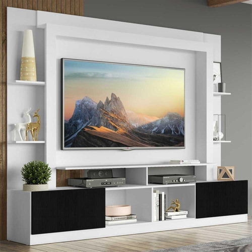 Home Theater Moscou P/tv Ate 65 C/suporte Universal Bco/pre Cor Branco/Preto Multimóveis