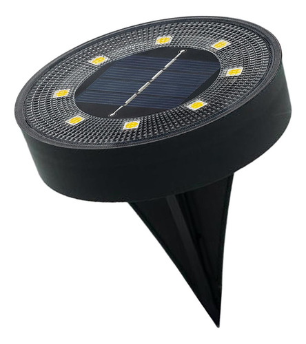 De Energía Solar 8 Led Ip68, Impermeable, Luz De Disco Con