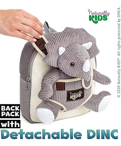 Naturally Kids Mochila Pequeña De Dinosaurio, Juguetes De De