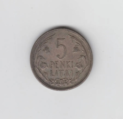 Moneda Lituania 5 Litas Año 1925 Plata Excelente