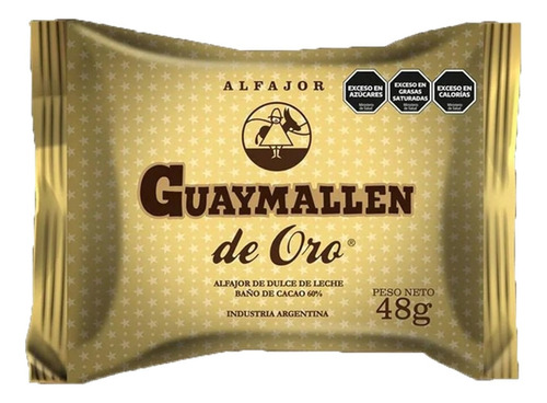 Alfajor Guaymallen Oro Pack X 24un - Cioccolato Tienda Dulce
