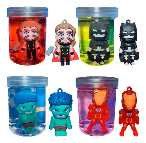 Pote De Slime X3 Avengers Masa Elástica Juguete Regalo Niño 