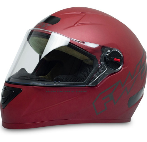 Capacete Integral Moto Gt Classic Vermelho Bordô Narigueira Tamanho do capacete 58