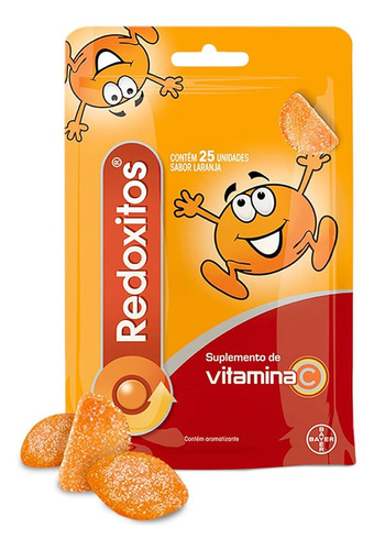 Suplemento Vitamina C Redoxitos Sabor Laranja 25 Gomas