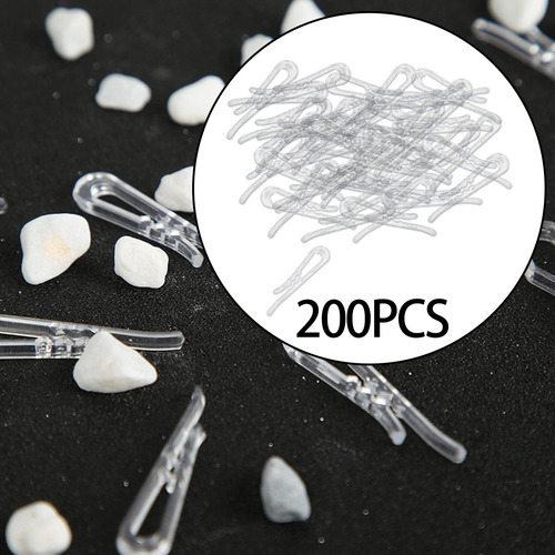200 Pinzas De Cocodrilo De Plástico Diente Cuadrado 40mm