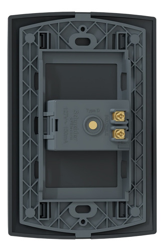 Placa Con Zumbador Marisio Mwd66877 De 1 Módulo, Color Negro Corriente Nominal 25 A Voltaje Nominal 127v