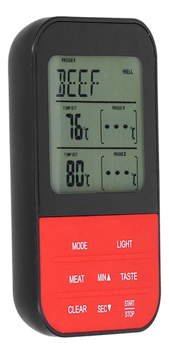 Medidor Temperatura Temporizador Alarma Digital Sonda Para