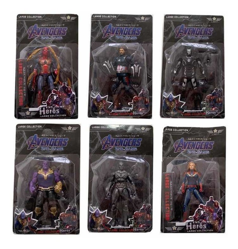 Avengers Muñecos Articulados Ironman Hulk Spiderman Thanos