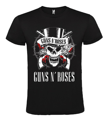 Polera Negra Estampada Guns N Roses Hombre