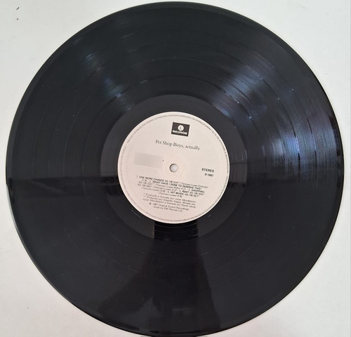 Lp Pet Shop Boys Actually (com Encarte) (Usado)