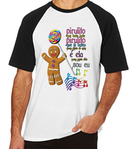 Camiseta Camisa Manga Curta Tamanho Biscoito Shrek Pirulito 