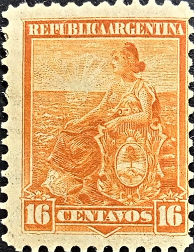 Argentina Sello Gj 228 16c Libertad 11 1-2 1899 Nuevo L18394