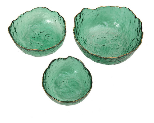 Bowl Vidrio Set X3 Verde