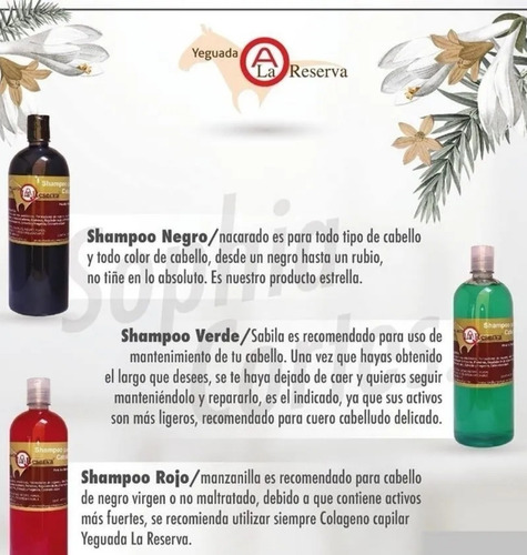 Shampoo Rojo Yeguada La Reserva 100% Original 1 Litro