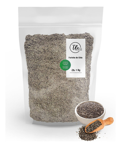 Farinha De Chia 1 Kg Sem Glúten 100% Pura Rica Em Ômega 3