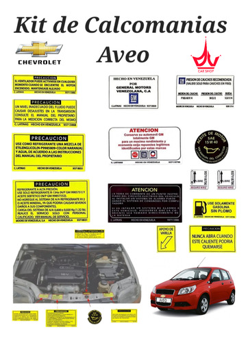 Kit De Calcomanias Chevrolet Aveo Y Optra