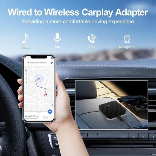Adaptador Inalámbrico 2 En 1 Para Carplay/android Automático