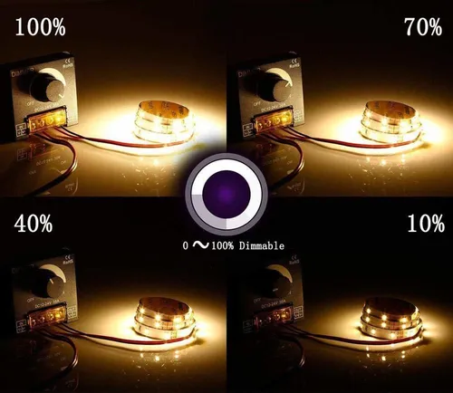 Tira De Luz Led Dimmer Dimmer Dc 12v 24v 30a Pwm Contro...