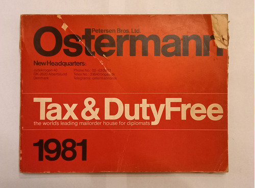 Catalogo Ostermann Tax & Dutyfree 1981 Interesante Audio